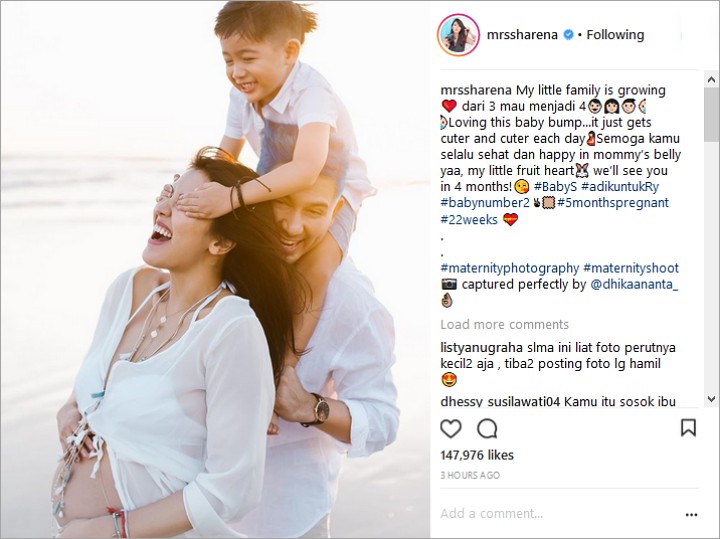 Sharena Umumkan Kehamilan Kedua