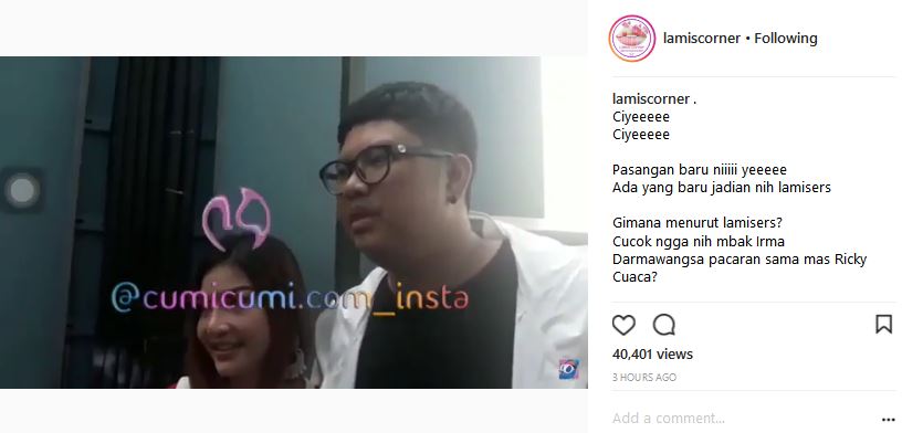 Ricky Cuaca-Irma Darmawangsa Akui Dekat, Netter Nyinyir Sebut Gimmick