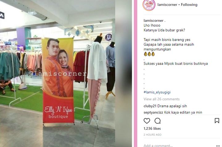 Ely Sugigi-Irfan Sbaztian Dikabarkan Punya Butik Bareng, Poster Promosinya Bikin Heboh