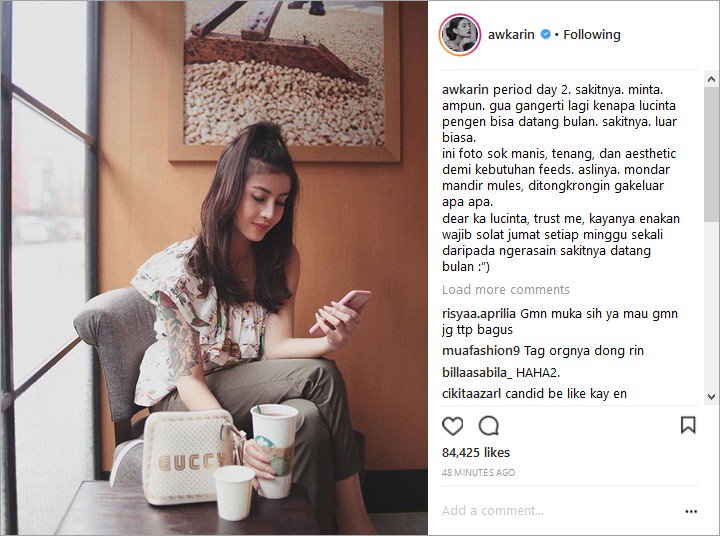 Awkarin Sindir Lucinta Luna Soal Datang Bulan