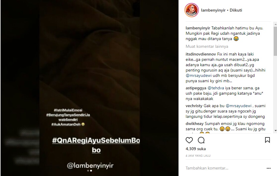 Ayu Dewi dan Suami Lakukan Obrolan Singkat Sebelum Tidur