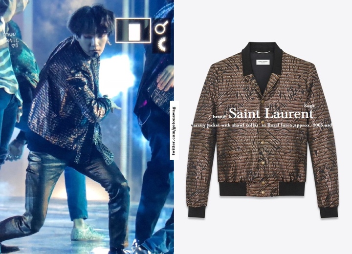 Tampil Keren, Suga Kenakan Jaket Keluaran Brand Mewah