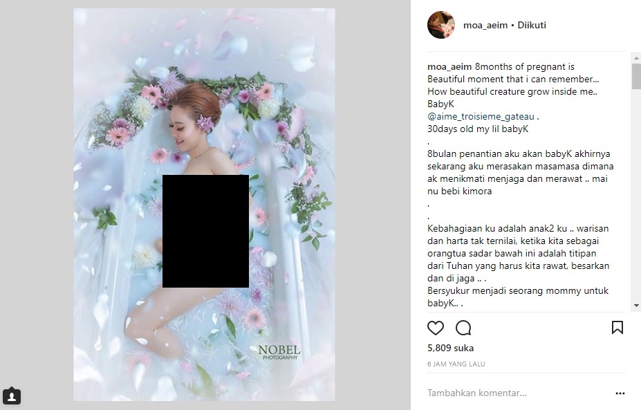 Istri Lee Jeong Hoon Kenang Kehamilan Lewat Foto Hampir Bugil, Netter: Gak Ada Urat Malu