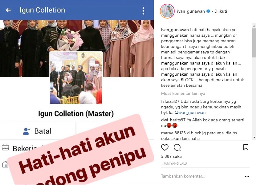 Merasa Kesuksesan Dimanfaatkan, Ivan Gunawan Beri Peringatan Untuk Fans