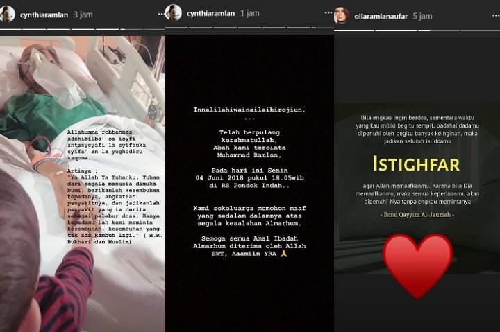 Ayah Olla Ramlan Meninggal Dunia