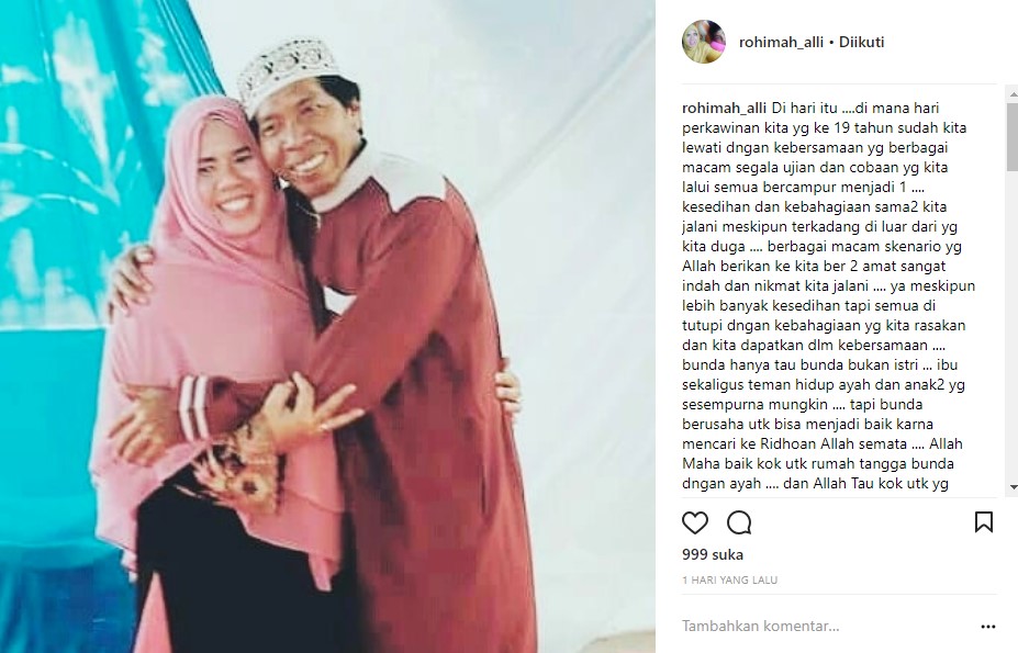 Usia Pernikahan Sudah 19 Tahun, Istri Pertama Kiwil Curhat Soal Cobaan Hidup