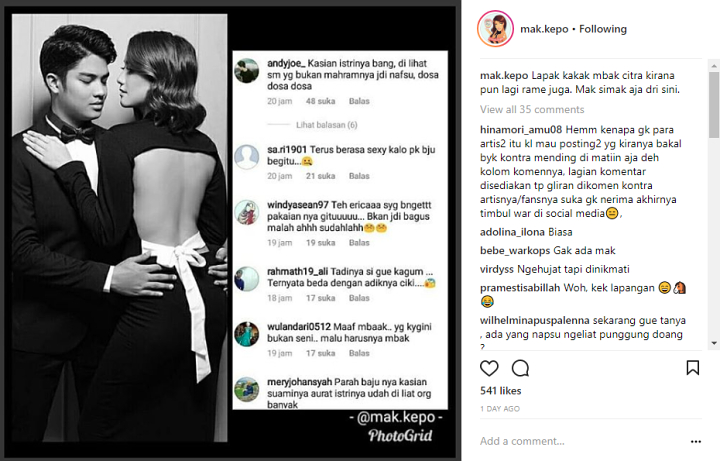 Kakak Citra Kirana Dicibir Pamer Punggung di Foto Prewedding