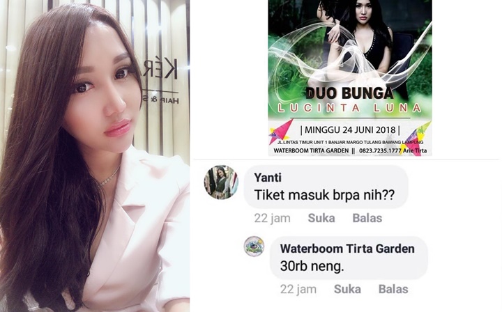 Harga Tiket Manggung Lucinta Luna