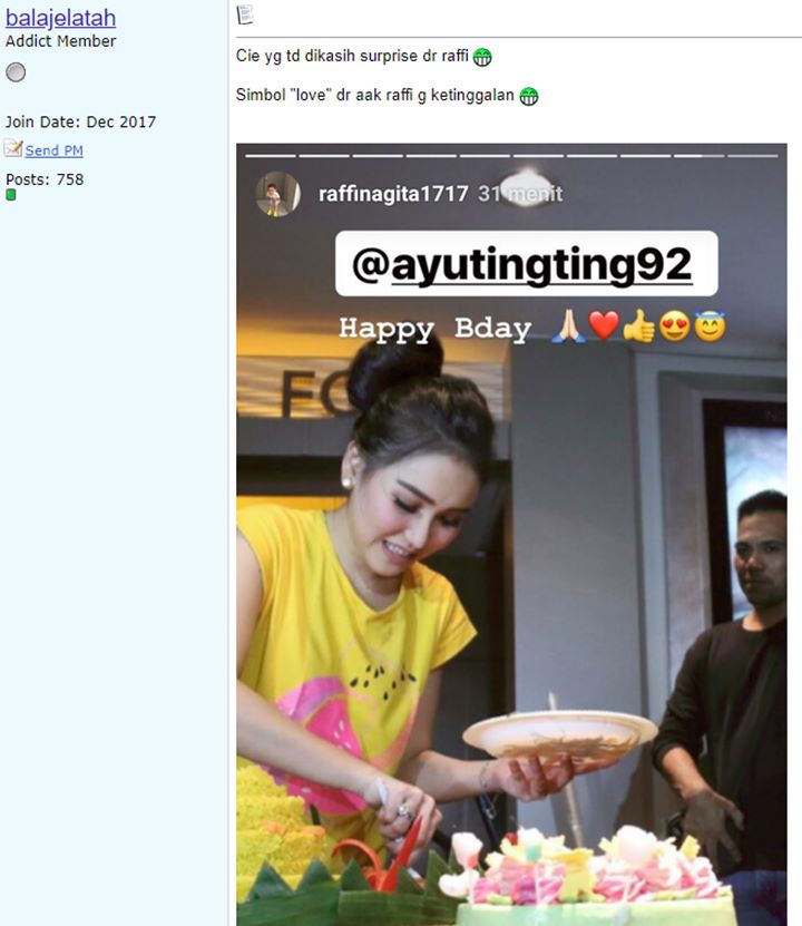 Postingan Raffi Ahmad