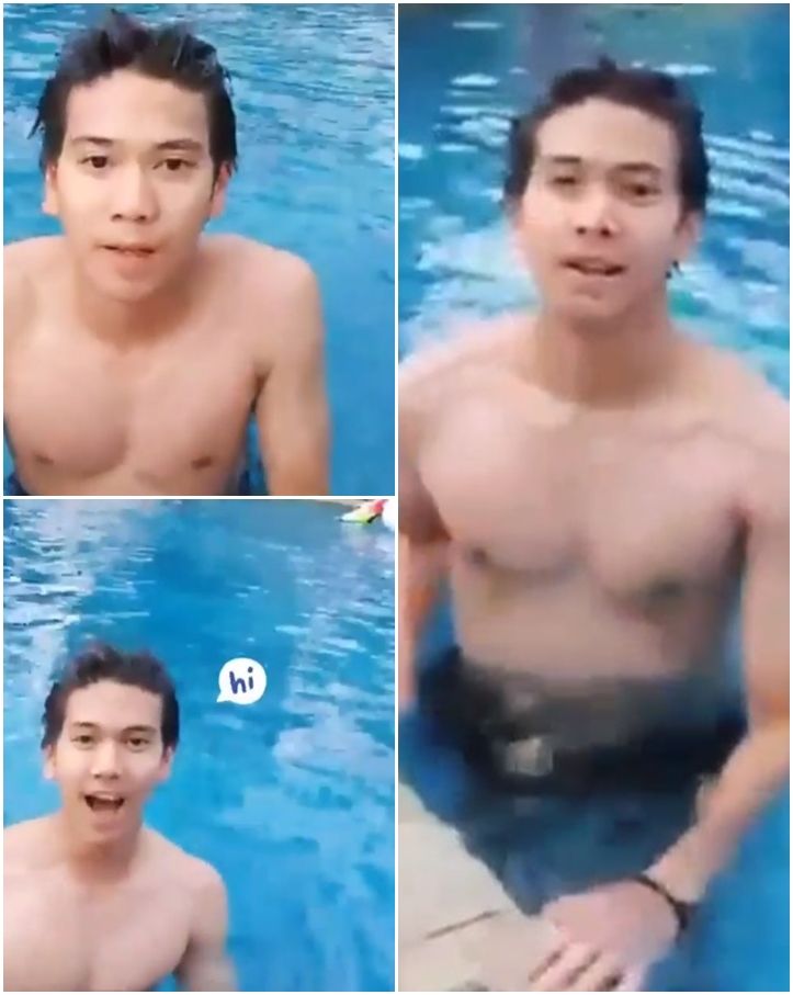 Iqbaal Ramadhan Topless di Kolam Renang