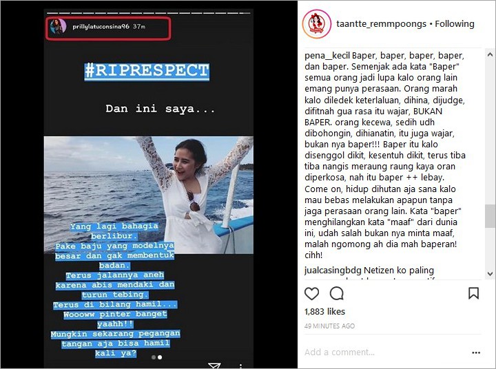 Klarifikasi Prilly Latuconsina 2