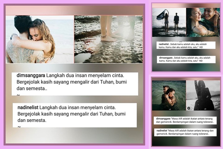 Bikin Gagal Paham, Caption Romantis Dimas-Nadine Dibilang Mirip Kalimat Vicky Prasetyo