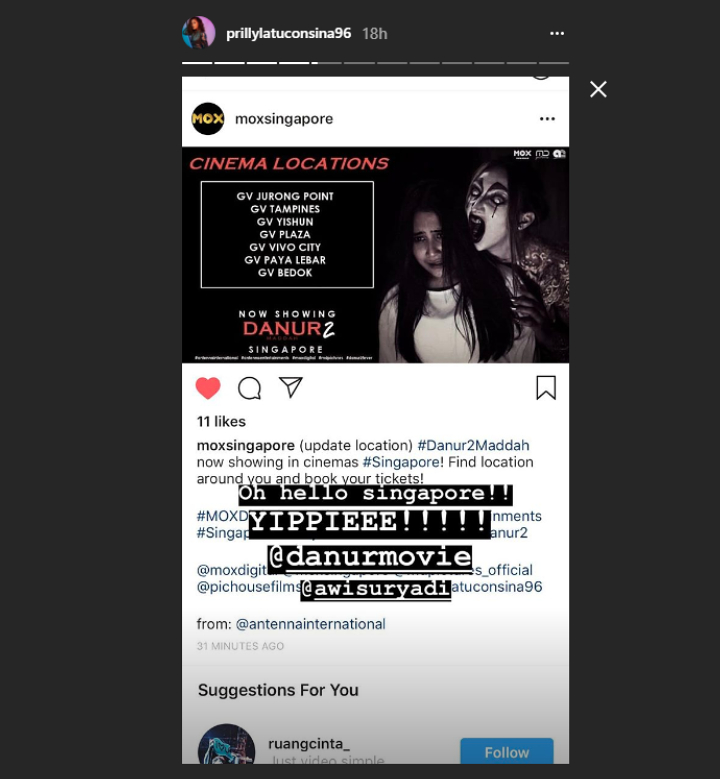 InstaStory Prilly Latuconsina