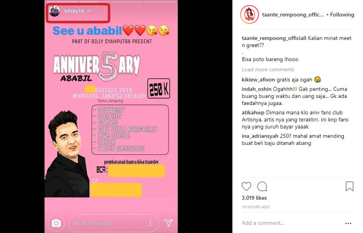 Billy Syahputra Siap Hadiri Ultah Ke-5 Ababil, Netter Sindir Soal Biaya