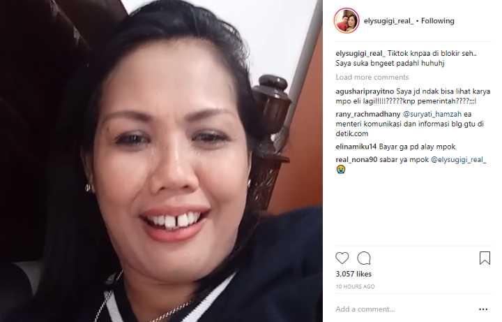 Terpaksa Berhenti Main Tik Tok, Ely Sugigi Kesal Tak Punya Wadah Berekspresi