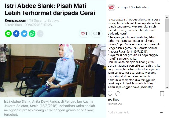Lebih Rela Pisah Mati Ketimbang Cerai Karena Pelakor, Istri Abdee Slank Didukung Netter