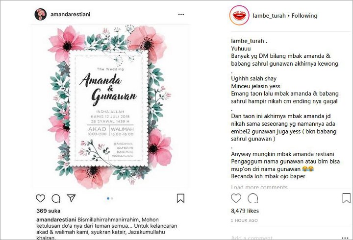 Mantan Calon Istri Sahrul Gunawan