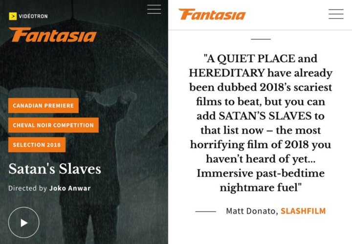 Komentar Matt Donato untuk \'Pengabdi Setan\' di Festival Fantasia