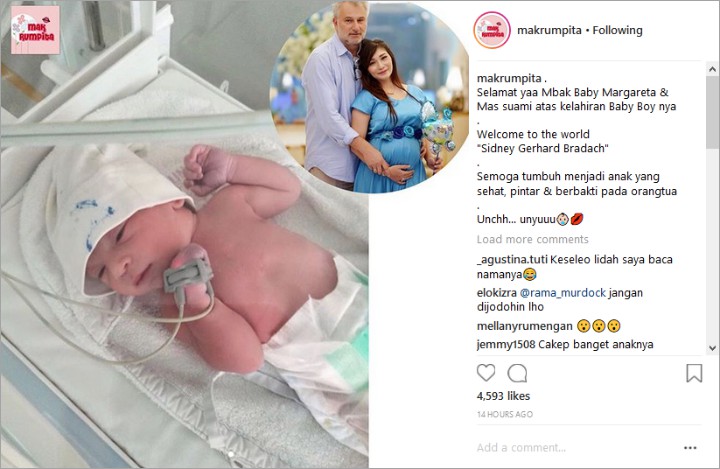 Baby Margaretha Melahirkan Anak Pertama