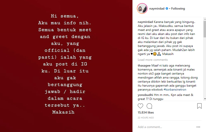 Karier Sedang Naik Daun, Kepopuleran Naysila Mirdad Dimanfaatkan Pihak Lain?