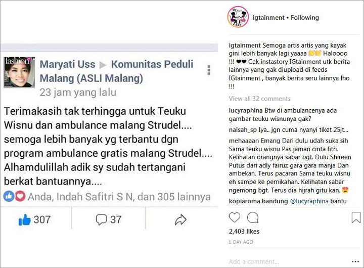 Komentar Warga Malang Soal Ambulans Gratis Teuku Wisnu