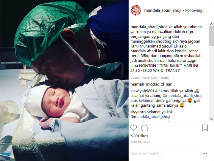 Mandala Shoji Umumkan Kelahiran Anak Ketiga, Netter Malah Heboh Bahas Typo