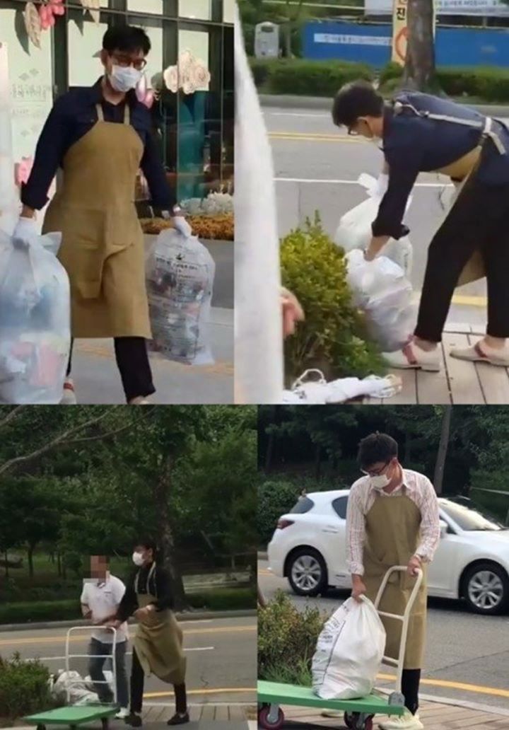 Foto-Foto T.O.P Big Bang Mungutin Kantong Sampah Saat Wamil