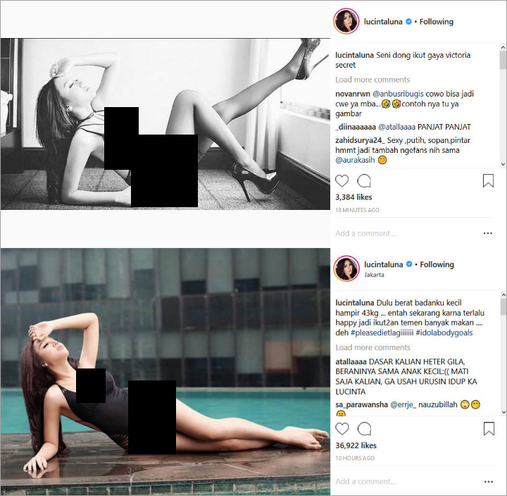 Lucinta Luna Pakai Lingerie Ala Model Victoria Secret Hingga Berbikini