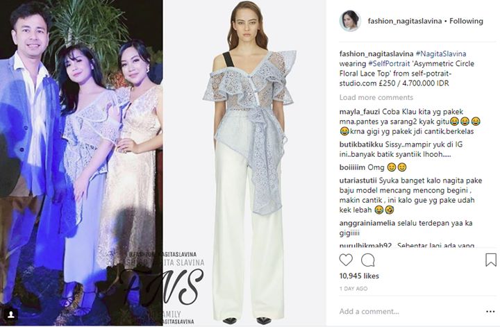Penampilan Nagita Slavina Kondangan
