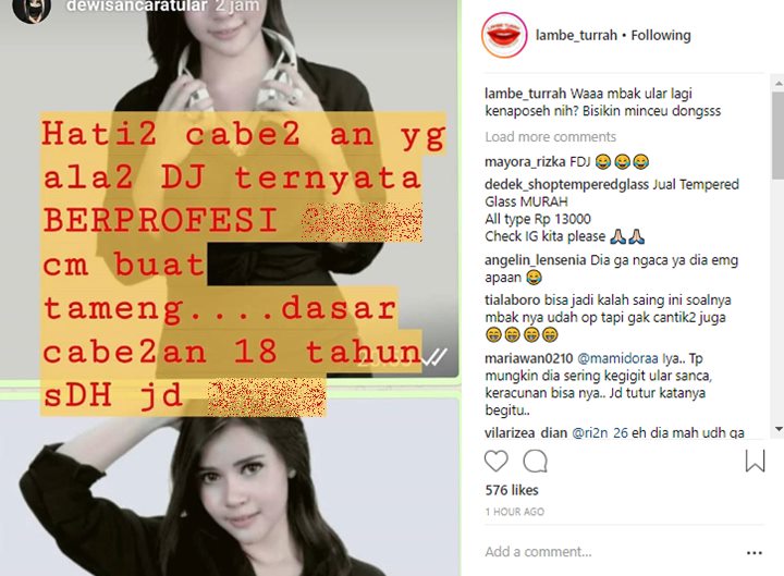 Dewi Sanca Beri Sindiran Pedas untuk DJ Lain, Warganet Minta Berkaca Pada Diri Sendiri