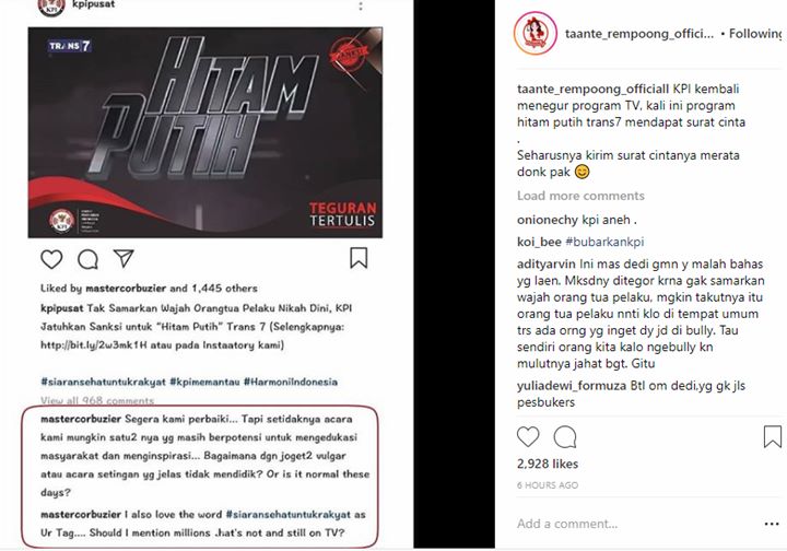 \'Hitam Putih\' Trans 7 Kena Sanksi KPI, Deddy Corbuzier Sindir Progam Televisi Lain