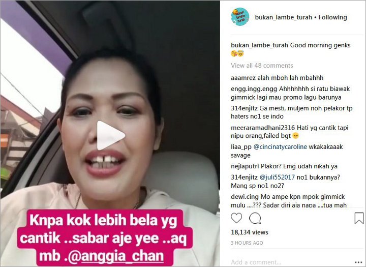 Insta Story Ely Sugigi Sindir Netter
