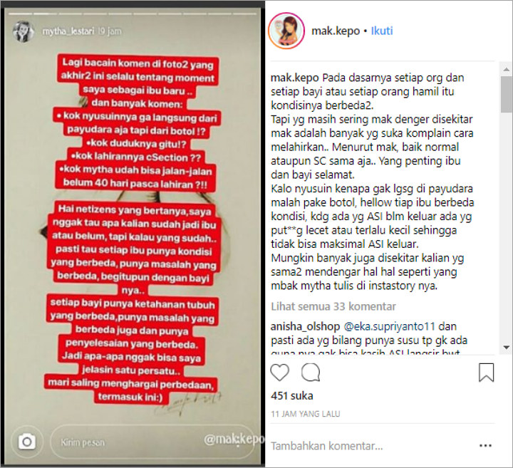 Jadi Ibu Baru Sering Dikritik, Mytha Lestari Curhat di Media Sosial