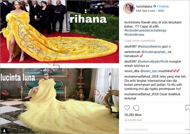 Lucinta vs Rihanna