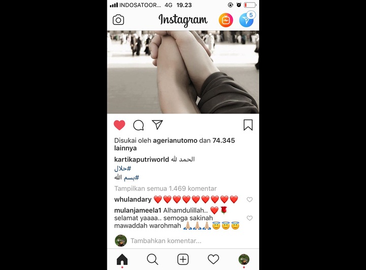 Komentar Mulan Jameela Soal Kabar Nikah Kartika Putri