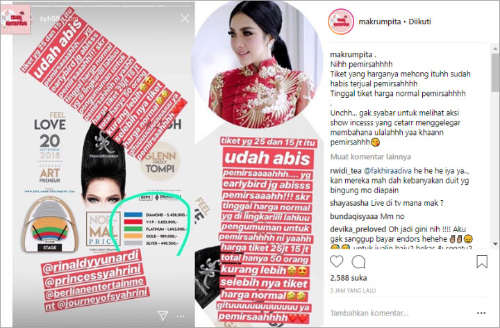 Tiket Konser Syahrini Ludes Terjual