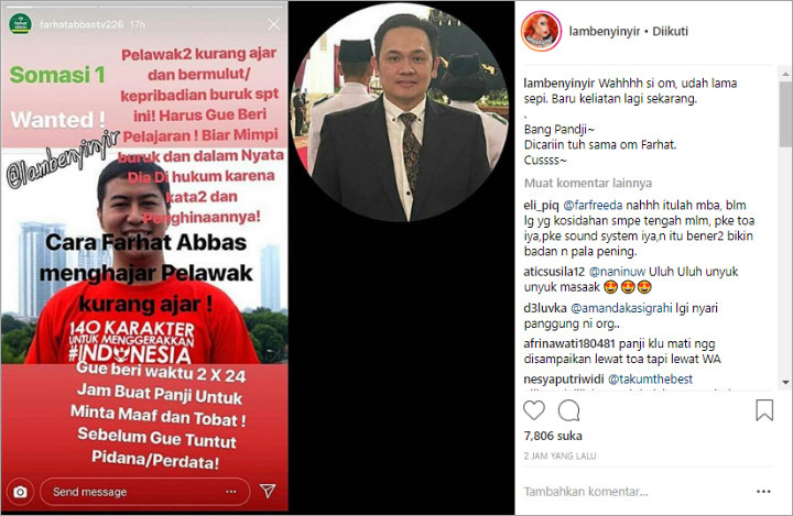 Farhat Abbas Mendadak Somasi Pandji Pragiwaksono