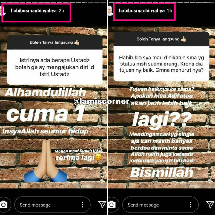 Kartika Satu-Satunya Istri Habib Usman