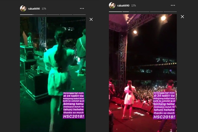 Raisa Nyanyi Pakai Heels