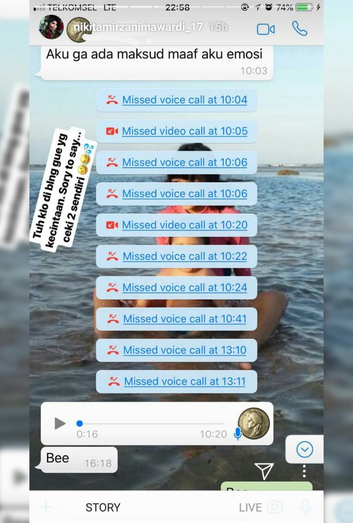 Insta Story Percakapan Niki dan Dipo