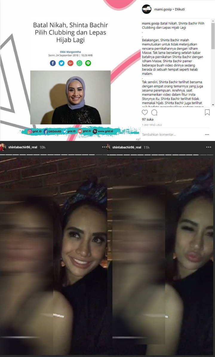 Shinta Bachir Diduga Lepas Hijab