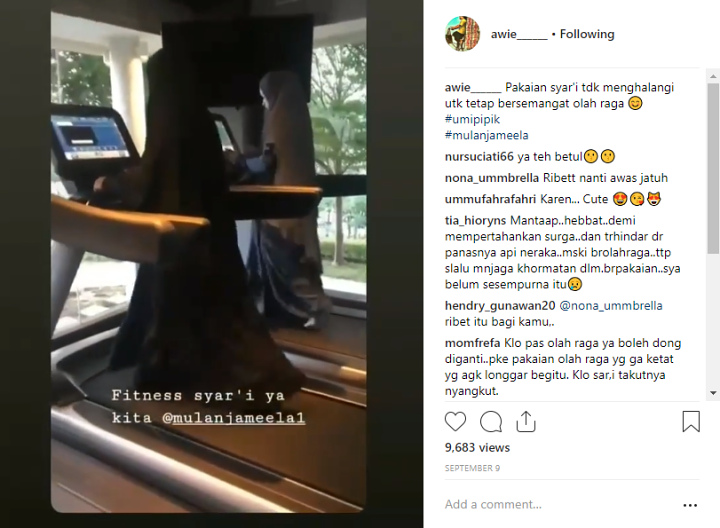Mulan dan Umi Pipik Fitness