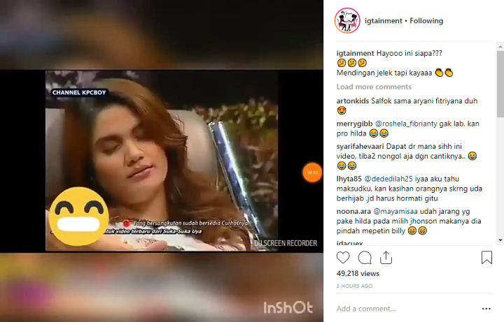 Hilda Vitria Dihipnotis Uya Kuya