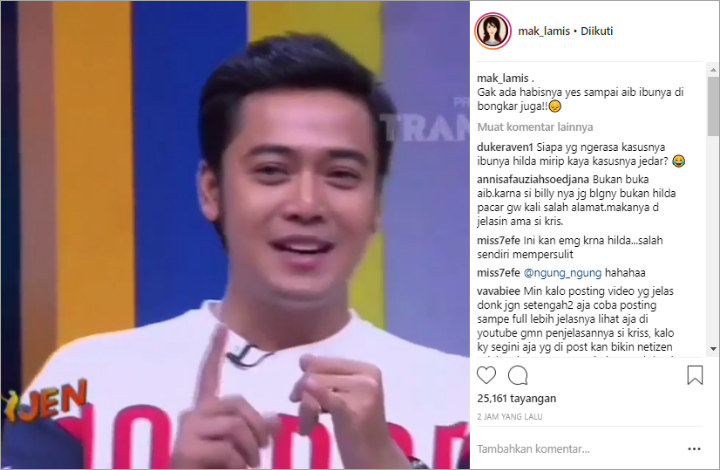 Biasa Dibela, Kriss Hatta Tuai Kritikan Pedas Usai Umbar \'Aib\' Orangtua Hilda Vitria