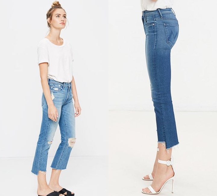 Jeans Keren dengan Potongan Tak Seimbang