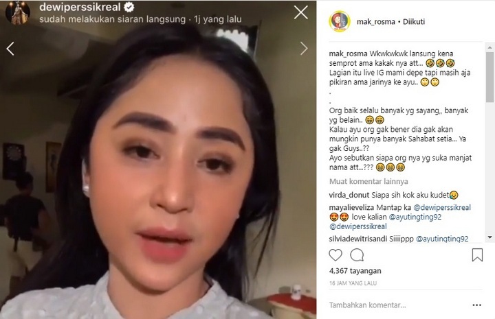 Dewi Persik Bela Ayu Ting Ting