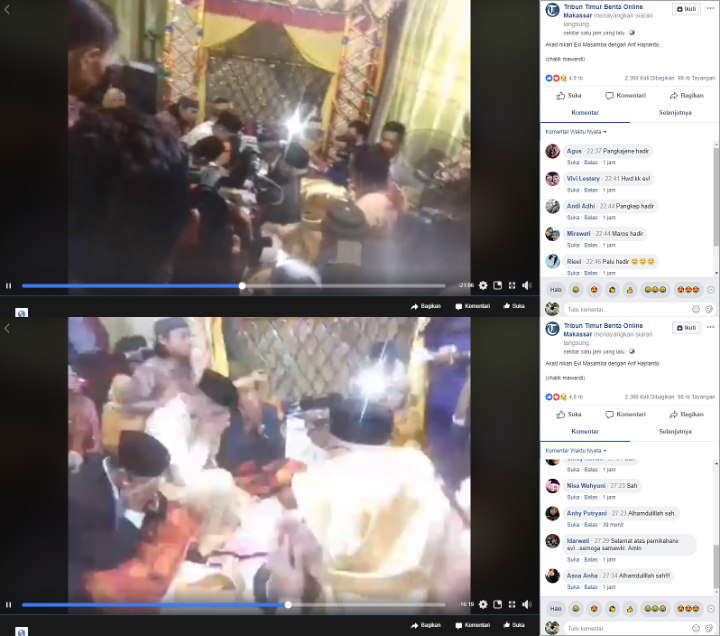 Ibarat Penyanyi Papan Atas, Pernikahan Evi Masamba Disiarkan Live Via Facebook