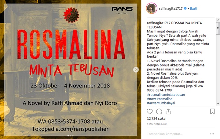 Raffi Ahmad Promo Buku Rosmalina