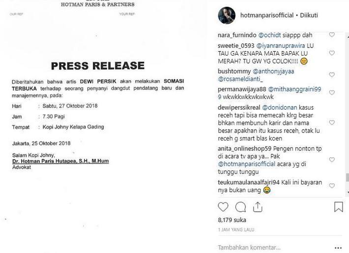 Dewi Persik Somasi Keponakan