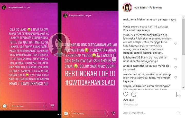 Dewi Persik Hina Ibunda Meldi